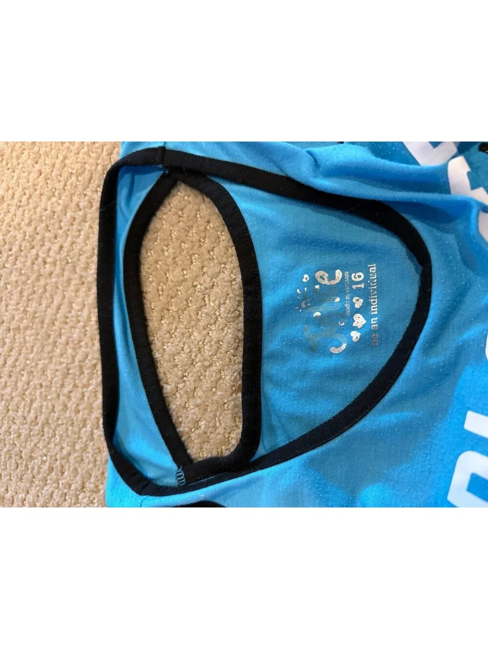 Justice size 16 blue tank top girls